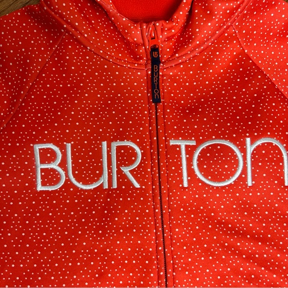 BURTON | Red White Zip Up Dryride Girls Scoop Hoodie Jacket Size XL - Picture 7 of 15